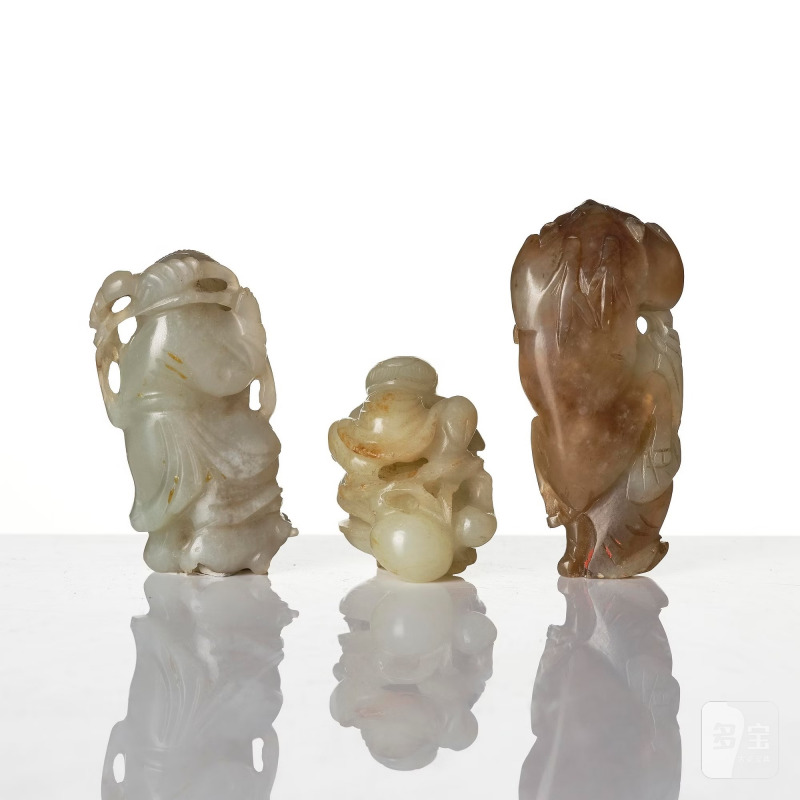 Three well carved figures of Liu Hai, - 图4